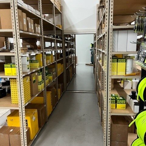 Boxes in open shelves